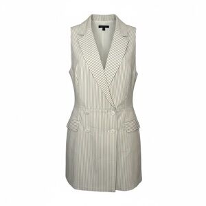 Skies Are Blue Striped Cream and Black Skort